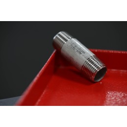 5 pcs - RS PRO Stainless Steel Pipe Fitting, Straight Circular Barrel Nipple, Male R 1/2in x Male R 1/2in