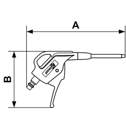 1 pcs - PREVOST 6bar Air Blow Gun, ISOB 6 Air Inlet (BSP)