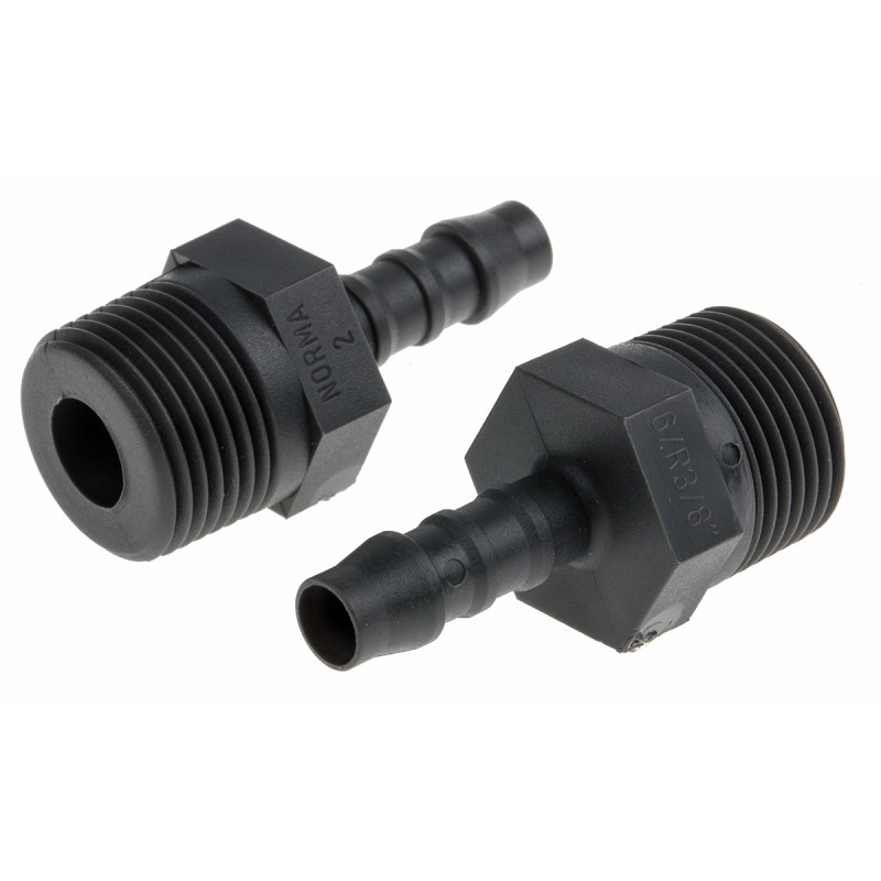 5 pcs - RS PRO Hose Connector, Straight Hose Tail Adaptor, BSP 3/8in 6mm ID