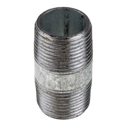 5 pcs - RS PRO Galvanised Malleable Iron Fitting Barrel Nipple, Male BSPT 1in to Male BSPT 1in