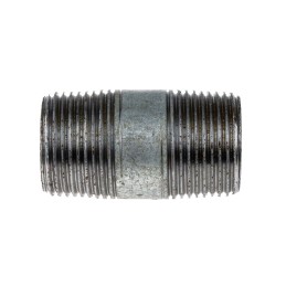 5 pcs - RS PRO Galvanised Malleable Iron Fitting Barrel Nipple, Male BSPT 1in to Male BSPT 1in