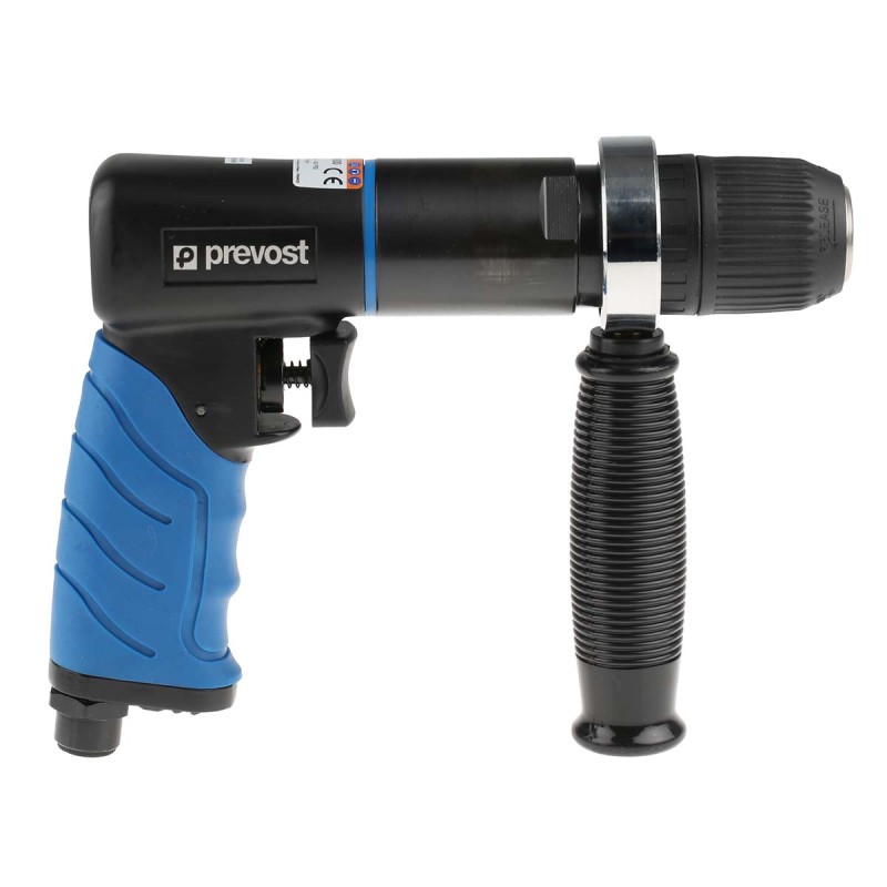 1 pcs - PREVOST Air Drill 13mm Reversible, 1/4in Air Inlet (BSP) , 450 1/min, 800 1/min