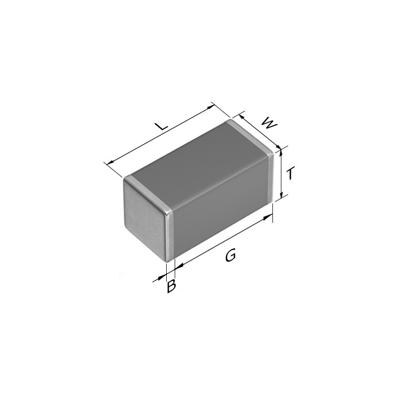 2000 pcs - TDK 10nF Multilayer Ceramic Capacitor MLCC, 630V dc V, ±5% , SMD