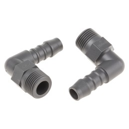 5 pcs - RS PRO Hose Connector, Elbow Hose Tail Adaptor, BSP 3/8in 10mm ID
