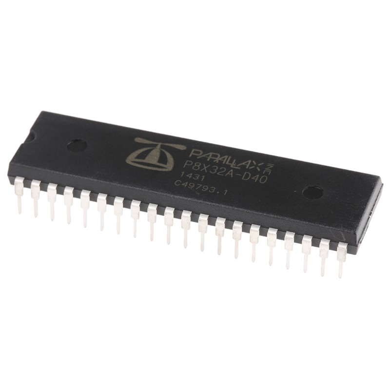1 pcs - Parallax Inc P8X32A-D40, 32bit P8X32A Microcontroller, Propeller, 80MHz, 64 kB ROM, 40-Pin PDIP