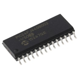 1 pcs - Microchip PIC24FJ64GB002-I/SO, 16bit PIC Microcontroller, PIC24FJ, 32MHz, 64 kB Flash, 28-Pin SOIC