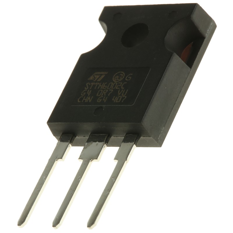 1 pcs - STMicroelectronics 200V 60A, Dual Rectifier Diode, 3-Pin TO-247 STTH6002CW