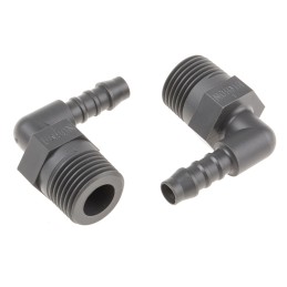 5 pcs - RS PRO Hose Connector, Elbow Hose Tail Adaptor, BSP 1/2in 8mm ID