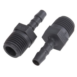 5 pcs - RS PRO Hose Connector, Straight Hose Tail Adaptor, BSP 1/4in 5mm ID