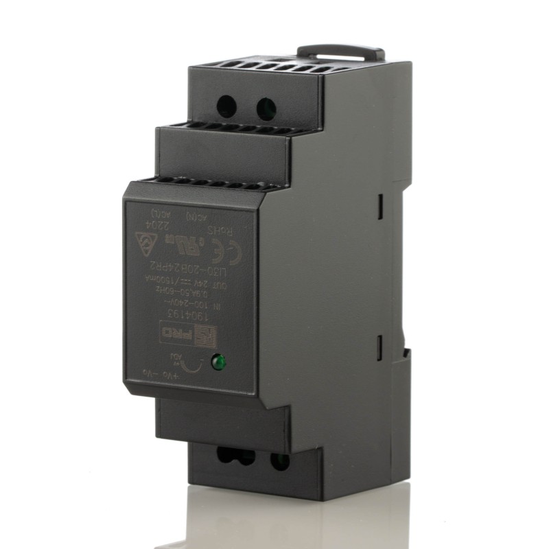 1 pcs - RS PRO DIN Rail Power Supply, 120 - 370 V dc, 85 - 264 V ac ac, dc Input, 24V dc Output, 1.5A Output, 36W