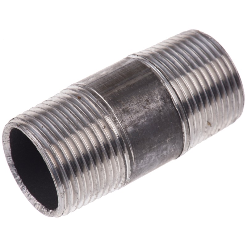 5 pcs - RS PRO Black Malleable Iron Fitting Barrel Nipple, Male BSPT 3/4in to Male BSPT 3/4in