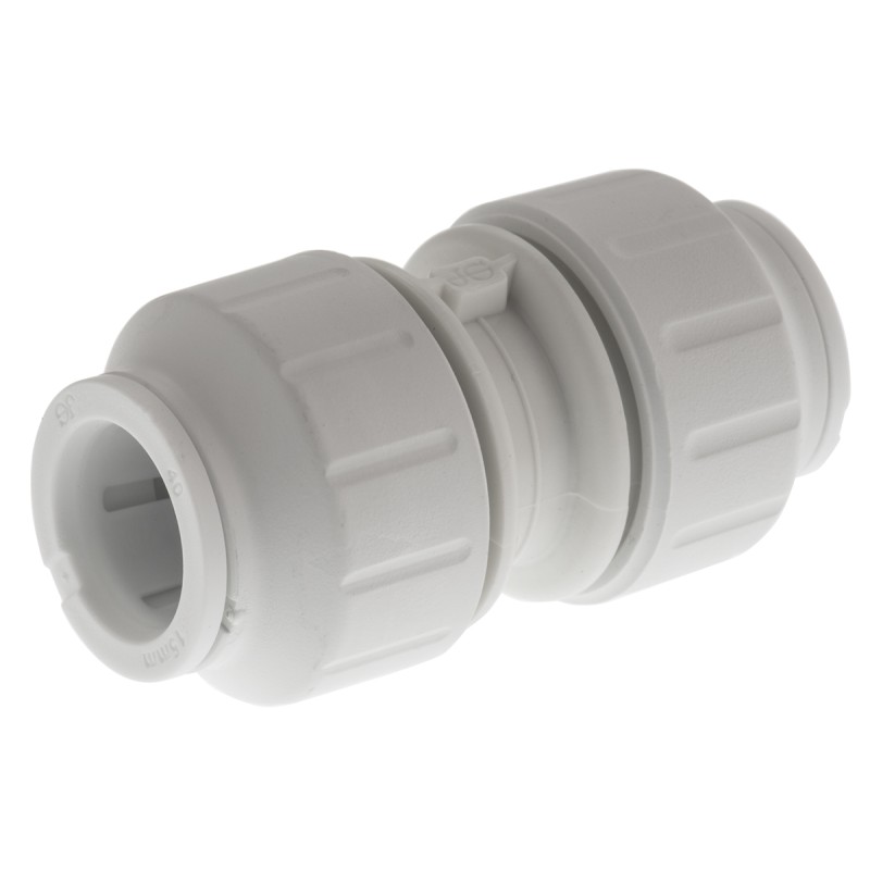 5 pcs - John Guest Straight Coupler PVC Pipe Fitting, 15mm
