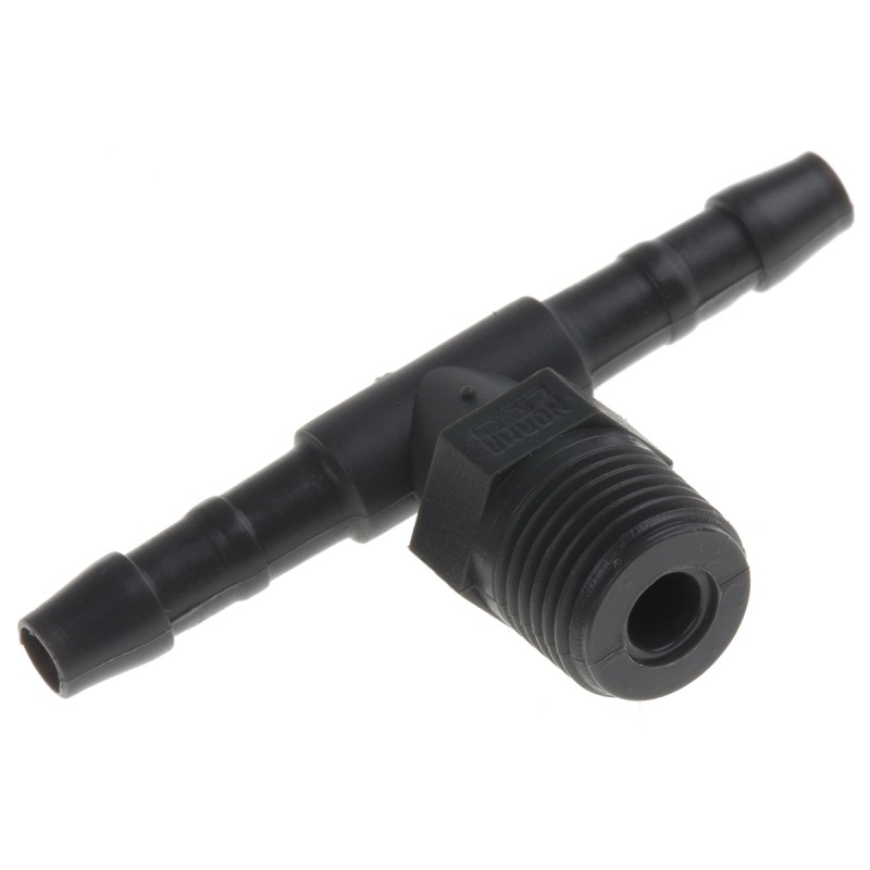 5 pcs - RS PRO Hose Connector, Tee Hose Tail Adaptor, R 1/8in 4mm ID