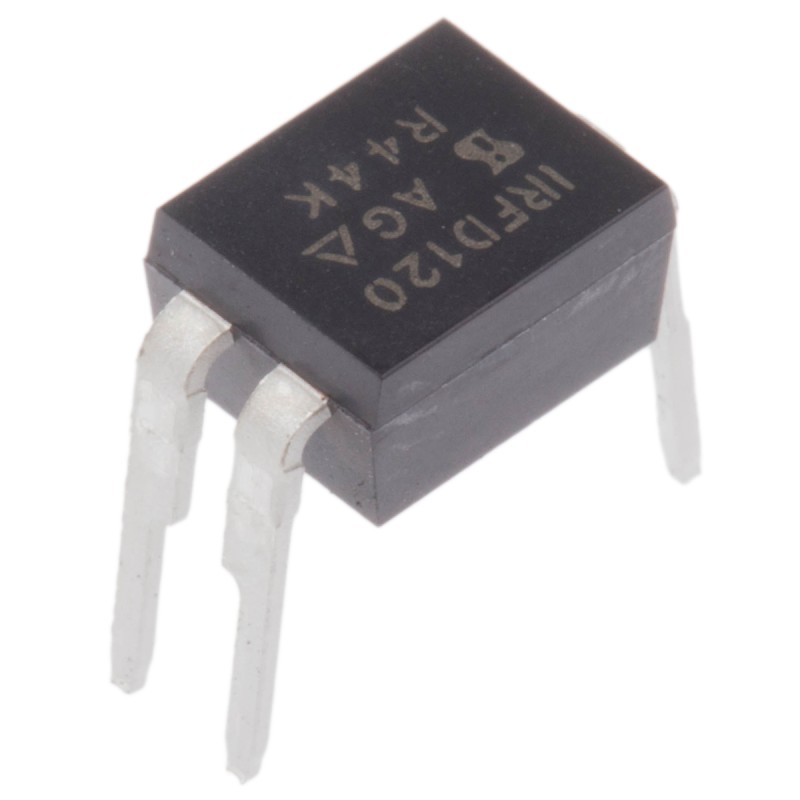 1 pcs - N-Channel MOSFET, 1.3 A, 100 V, 4-Pin HVMDIP Vishay IRFD120PBF
