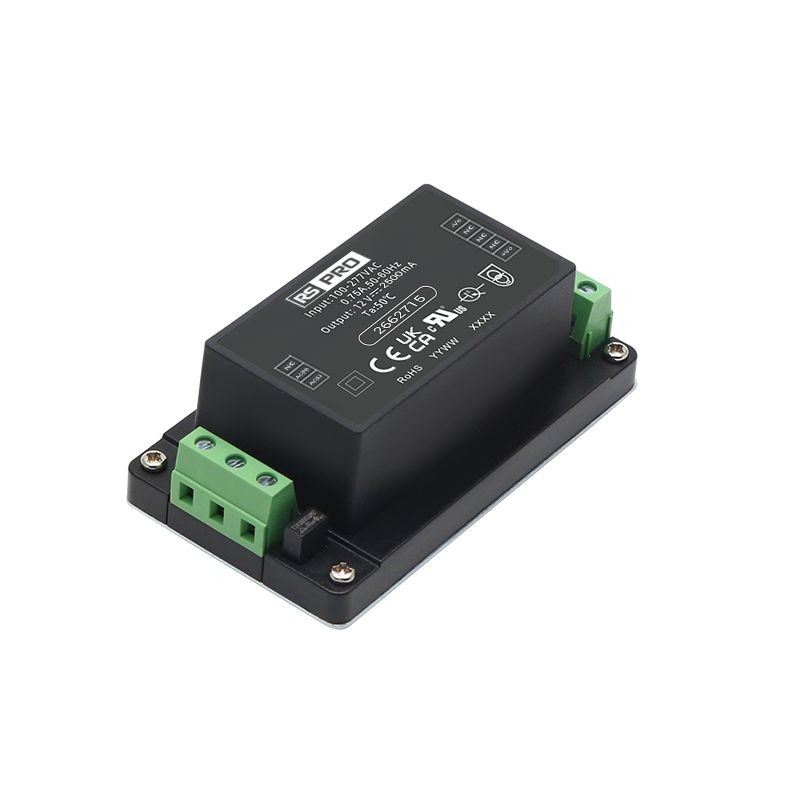 1 pcs - RS PRO Switching Power Supply, 12V dc, 2.5A, 30W, 8 Output, 85 - 305 V ac/ 100 - 430V dc Input Voltage