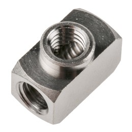 5 pcs - SMC M Series Tee Threaded Adaptor, M5 Female to M5 Female