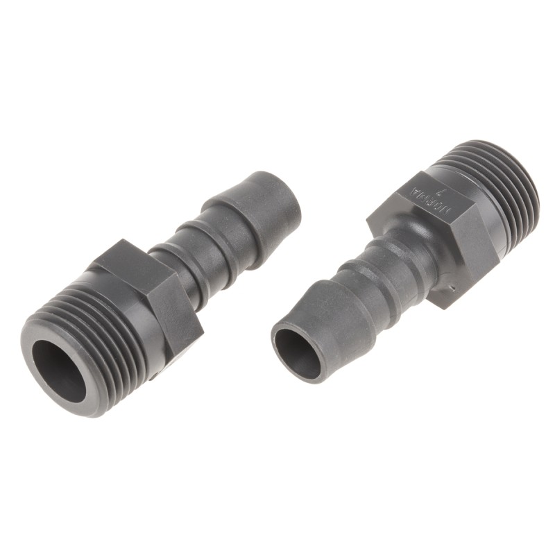 5 pcs - RS PRO Hose Connector, Straight Hose Tail Adaptor, BSP 3/8in 10mm ID