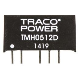 1 pcs - TRACOPOWER TMH DC-DC Converter, ±12V dc/ ±80mA Output, 4.5 - 5.5 V dc Input, 2W, Through Hole, +85°C Max Temp