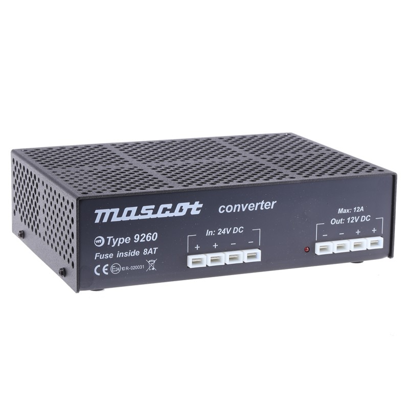 1 pcs - Mascot DC-DC Converter, 13.2V dc/ 16A Output, 18 - 32 V dc Input, 210W, Mounting Bracket, +25°C Max Temp -20°C