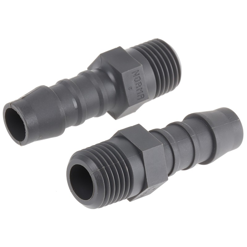 5 pcs - RS PRO Hose Connector, Straight Hose Tail Adaptor, BSP 1/4in 10mm ID