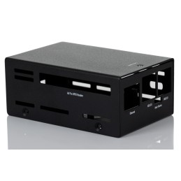 1 pcs - Okdo Metal ROCK SBC Case for use with ROCK 4 Model SE Single Board Computer, Black