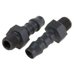 5 pcs - RS PRO Hose Connector, Straight Hose Tail Adaptor, BSP 1/8in 8mm ID