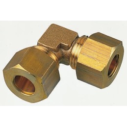 5 pcs - Legris Brass Pipe Fitting, 90° Compression Equal Elbow, Female to Female 4mm