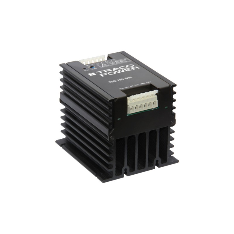 1 pcs - TRACOPOWER TEQ 100WIR DC-DC Converter, 12V dc/ 8.4A Output, 9 - 36 V dc Input, 100W, Chassis Mount, +105°C Max