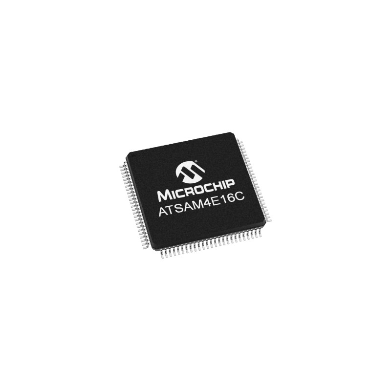 1 pcs - Microchip ATSAM4E16CA-AU, 32bit ARM Cortex M4 Microcontroller, ATSAM, 120MHz, 1.024 MB Flash, 100-Pin LQFP