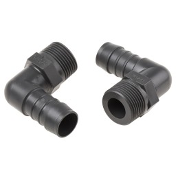 5 pcs - RS PRO Hose Connector, Elbow Hose Tail Adaptor, BSP 3/4in 19mm ID