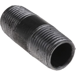 5 pcs - RS PRO Black Malleable Iron Fitting Barrel Nipple, Male BSPT 1/2in to Male BSPT 1/2in