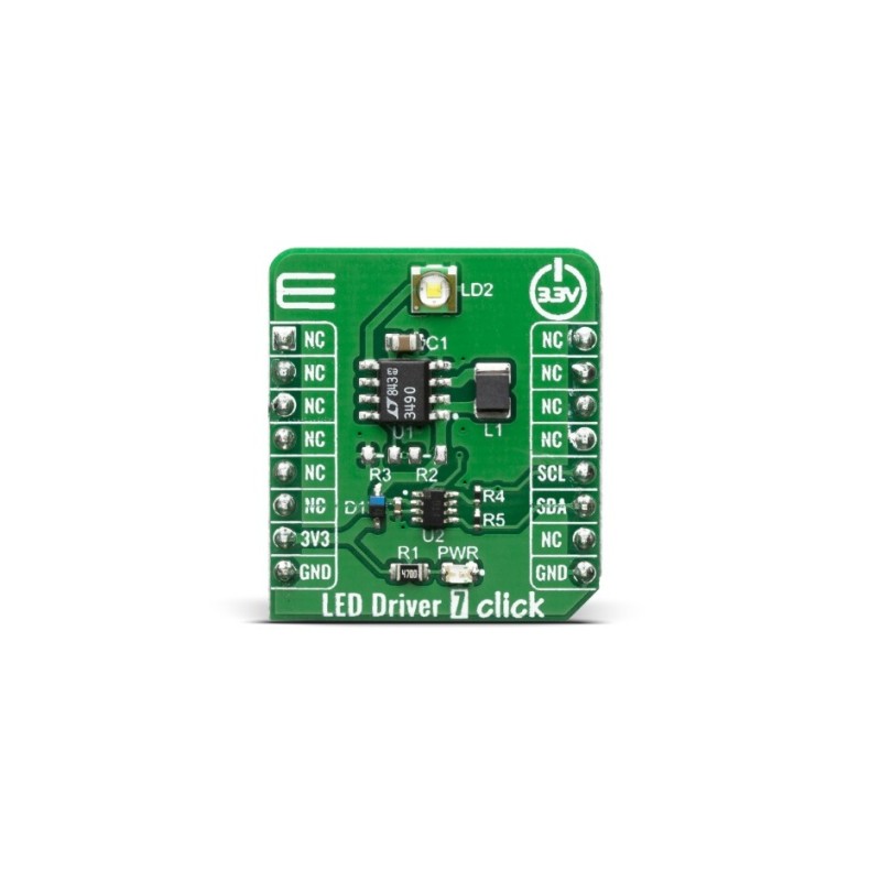 1 pcs - MikroElektronika MIKROE-3917, LED Driver 7 Click LED Driver LED Driver for LTC3490 for Portable Lighting, Rechargeable