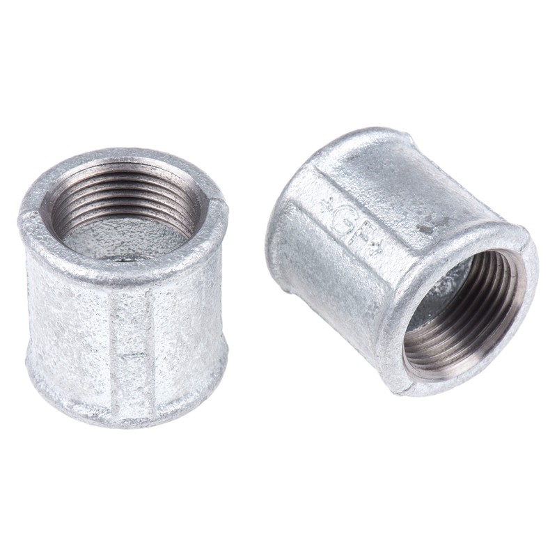 5 pcs - Georg Fischer Galvanised Malleable Iron Fitting Socket, Female BSPP 1in to Female BSPP 1in