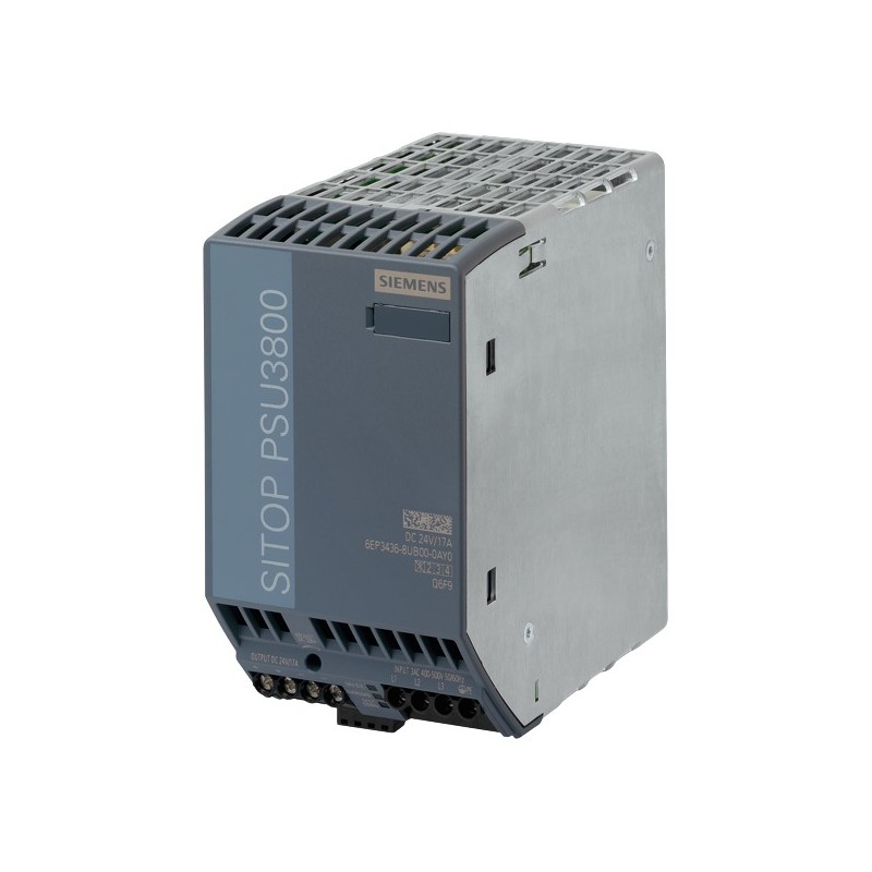 1 pcs - Siemens SITOP PSU, 400 - 500V ac ac Input, 24V dc dc Output, 17A Output, 408W