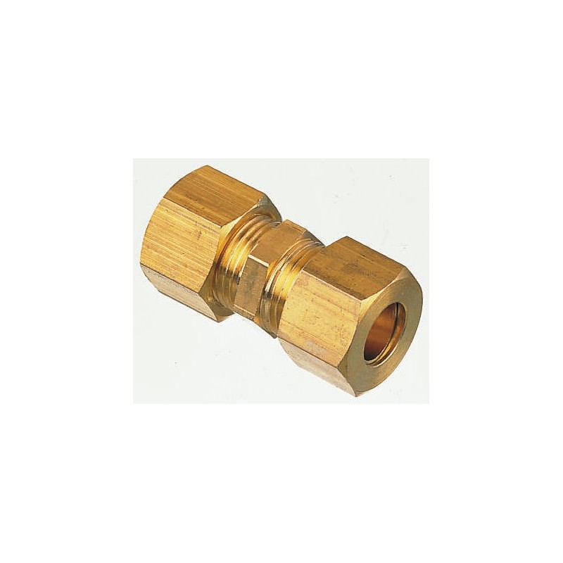 5 pcs - Legris Brass Pipe Fitting, Straight Compression Union, Female to Female 4mm