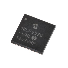 1 pcs - Microchip PIC18LF2520-I/ML, 8bit PIC Microcontroller, PIC18F, 40MHz, 32 kB, 256 B Flash, 28-Pin QFN