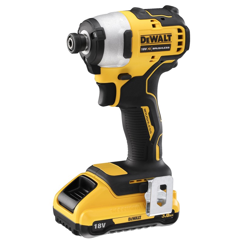 1 pcs - DeWALT 1/4 in 18V, 3Ah Cordless Impact Driver, Euro Plug