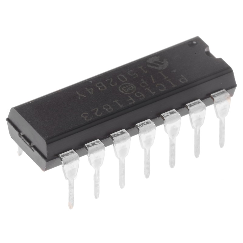 1 pcs - Microchip PIC16F1823-I/P, 8bit PIC Microcontroller, PIC16F, 32MHz, 256 B, 2K x 14 words Flash, 14-Pin PDIP