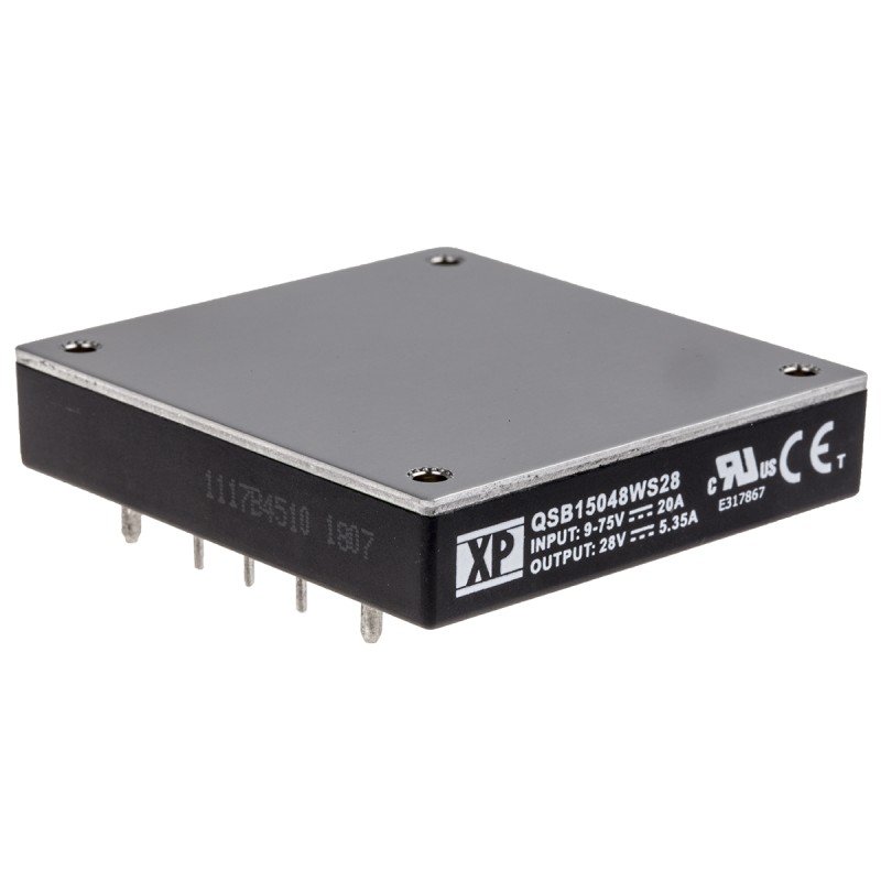 1 pcs - XP Power QSB15048W DC-DC Converter, 28V dc/ 5.35A Output, 9 - 75 V dc Input, 150W, PCB Mount, +100°C Max Temp