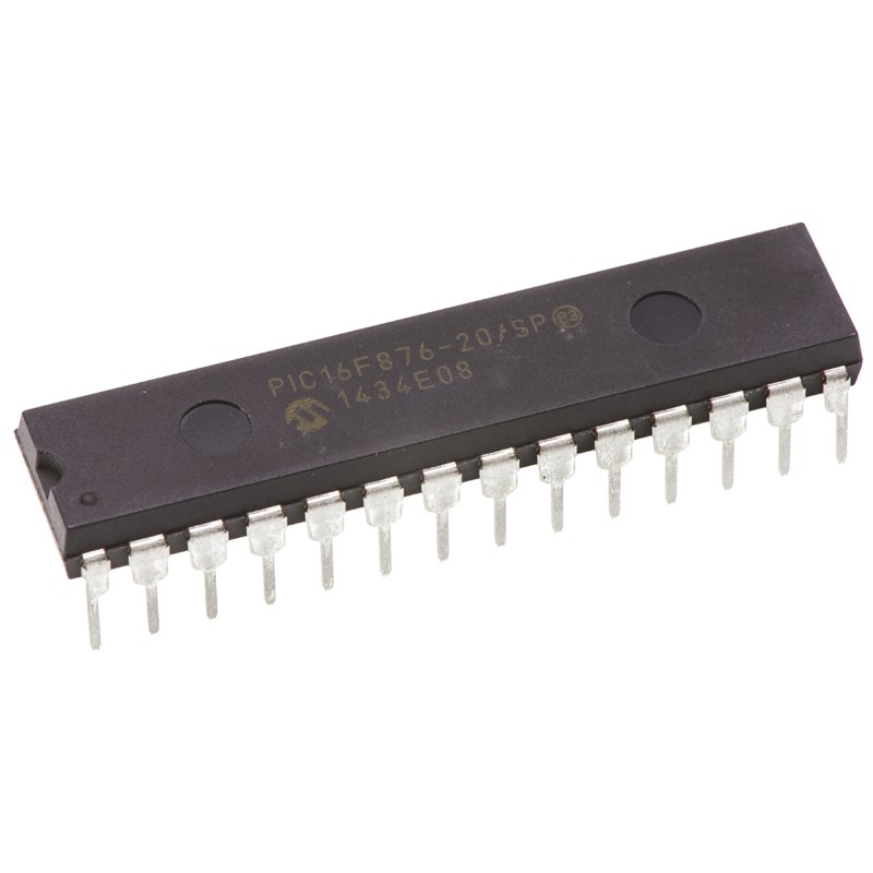 1 pcs - Microchip PIC16F876-20/SP, 8bit PIC Microcontroller, PIC16F, 20MHz, 256 x 8 words, 8K x 14 words Flash, 28-Pin SPDIP