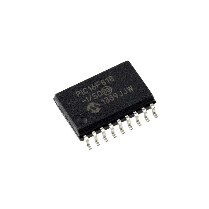 1 pcs - Microchip PIC16F818-I/SO, 8bit PIC Microcontroller, PIC16F, 20MHz, 1.792 kB, 128 B Flash, 18-Pin SOIC