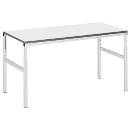 1 pcs - RS PRO Steel Workbench, 300kg Max Load, Adjustable Height, 650 - 900mm x 1500mm