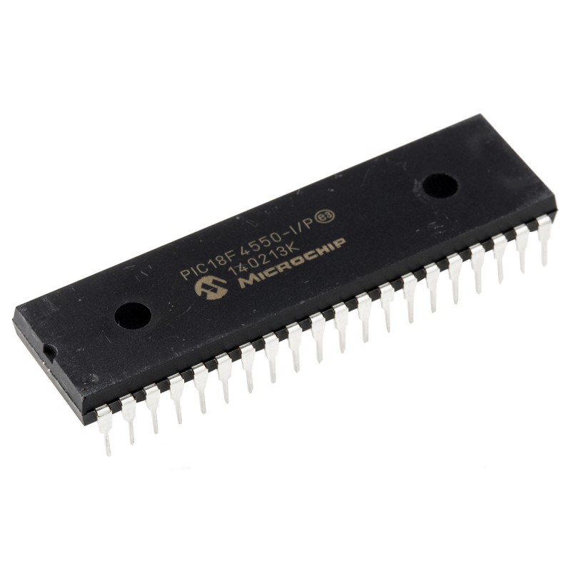 1 pcs - Microchip PIC18F4550-I/P, 8bit PIC Microcontroller, PIC18F, 48MHz, 32 kB, 256 B Flash, 40-Pin PDIP
