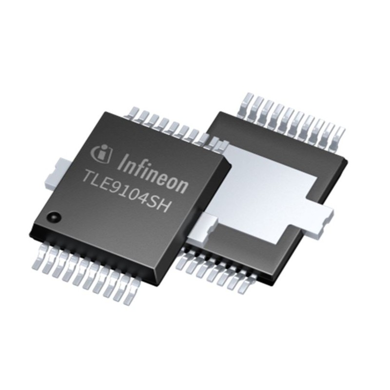 1 pcs - Infineon TLE9104SHXUMA1, QuadLow Side, Powertrain Switch Power Switch IC