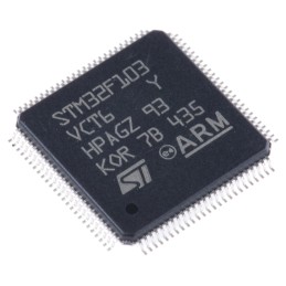 1 pcs - STMicroelectronics STM32F103VCT6, 32bit ARM Cortex M3 Microcontroller, STM32F1, 72MHz, 256 kB Flash, 100-Pin LQFP