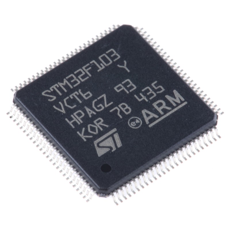 1 pcs - STMicroelectronics STM32F103VCT6, 32bit ARM Cortex M3 Microcontroller, STM32F1, 72MHz, 256 kB Flash, 100-Pin LQFP