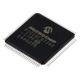 1 pcs - Microchip PIC18F97J60-I/PF, 8bit PIC Microcontroller, PIC18F, 41.667MHz, 128 kB Flash, 100-Pin TQFP