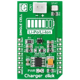 1 pcs - MikroElektronika Charger Click Battery Charger for MCP73831 for Li-ion & Li-Poly Batteries