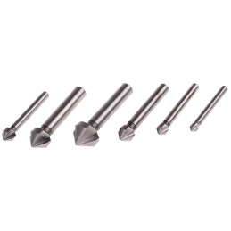 1 pcs - Dormer HSS Countersink Drill Bit Set, 6.3 - 20.5mm Head, 3 Flute(s), 90°, 6 Piece(s)