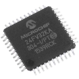 1 pcs - Microchip PIC24FV32KA304-I/PT, 16bit PIC Microcontroller, PIC24FV, 32MHz, 32 kB Flash, 44-Pin TQFP